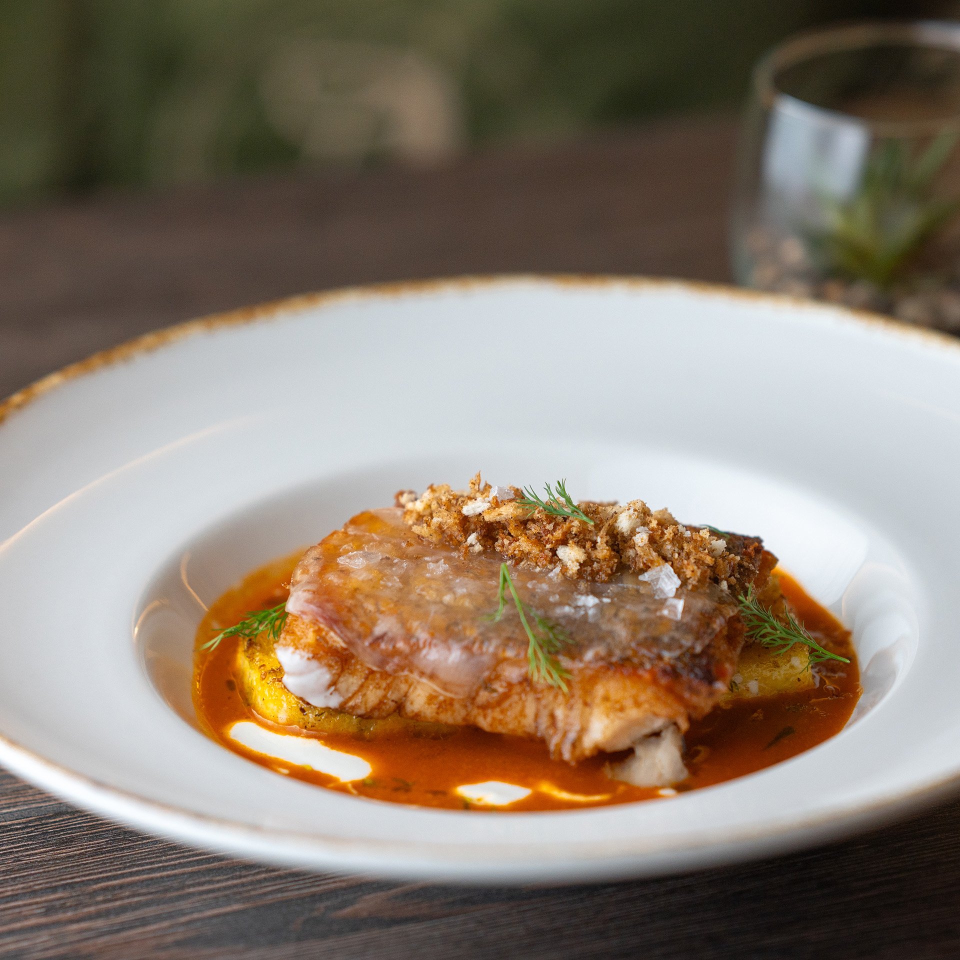 The “stars” of the Liget Royal Restaurant in Hévíz: perch with dill-cottage cheese polenta, fish soup sauce and bacon crumbs - P The “stars” of the Liget Royal Restaurant in Hévíz: perch with dill-cottage cheese polenta, fish soup sauce and bacon crumbs - Part 8